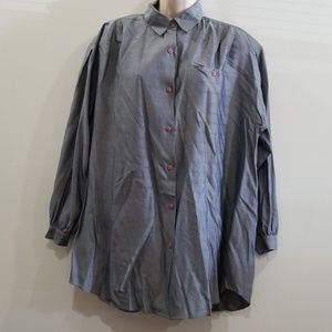 Pearl C women's vintage button down blouse size12